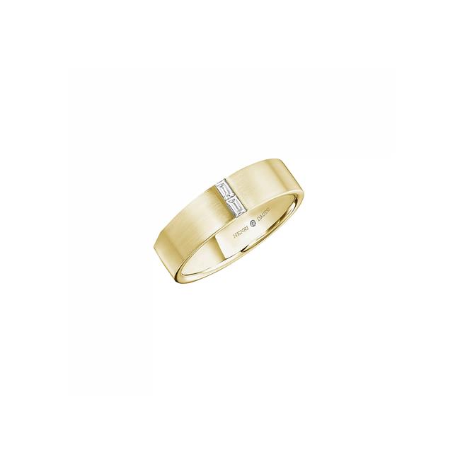 Henri Daussi 14k Gold Double Baguette Diamond Ring