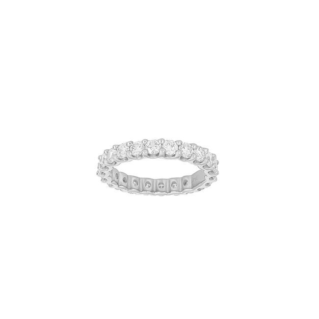 TWO by London Platinum And Diamond U Prong Eternity Band