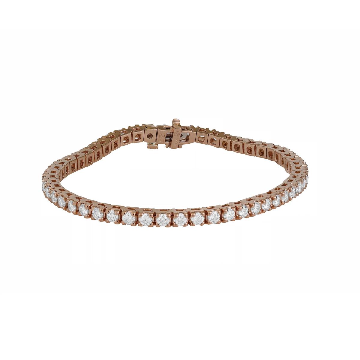 London Collection 14k Rose Gold Diamond Tennis Bracelet