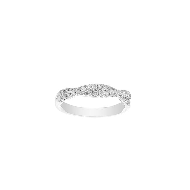 TWO by London 14k White Gold Diamond Tight Twist Band