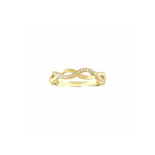 TWO by London 14K Yellow Gold 1/2 Way Infiniti Twist Band