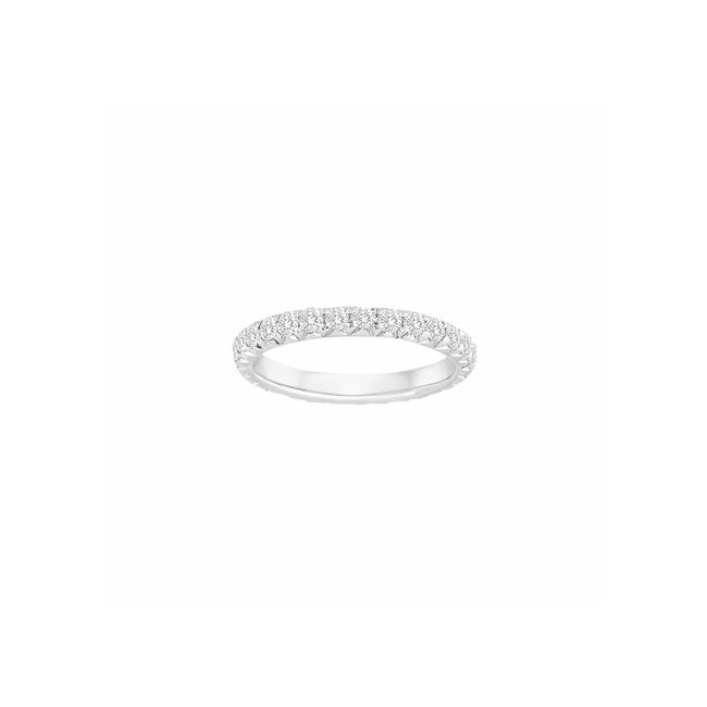 TWO by London Platinum And Diamond Fishtail Set Eternity Band