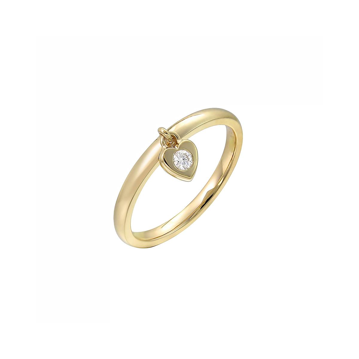London Collection 18k Heart Dangle Ring