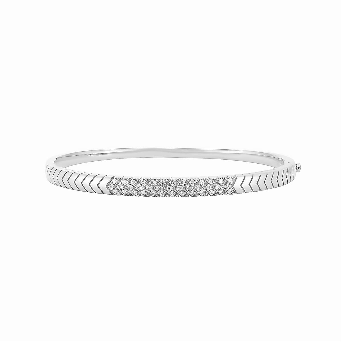 London Collection 18k Gold Diamond Chevron Bracelet