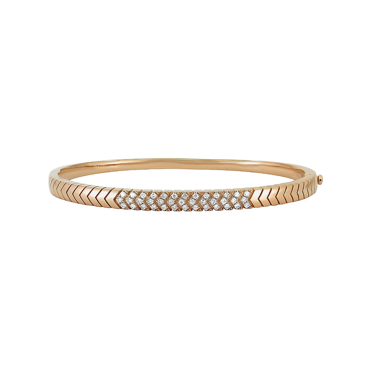 London Collection 18k Gold Diamond Chevron Bracelet