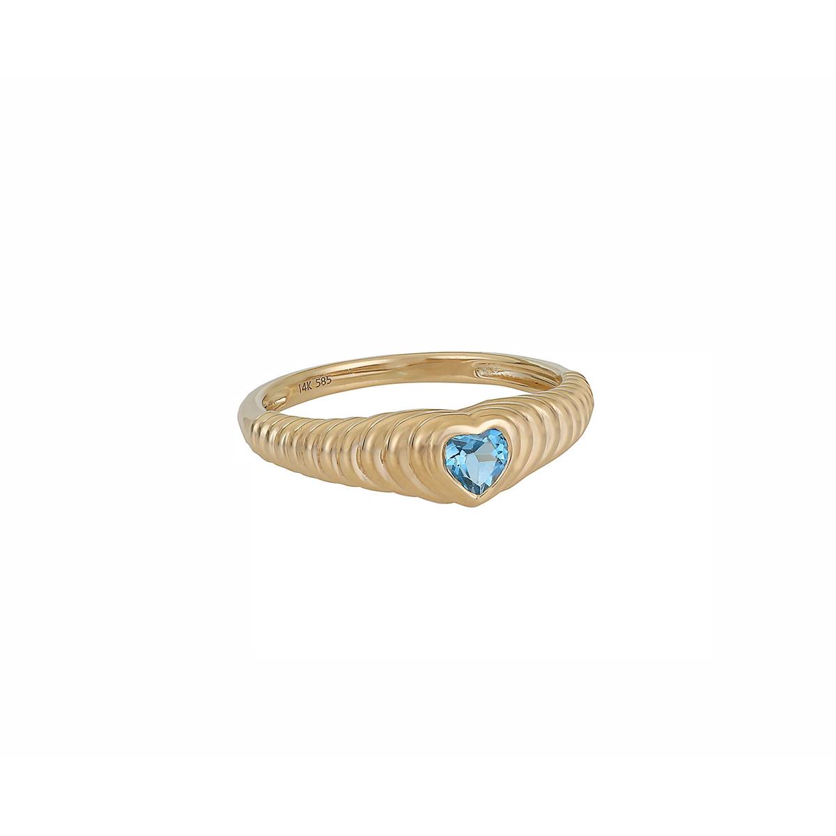 London Collection 14k Gemstone Heart Ring