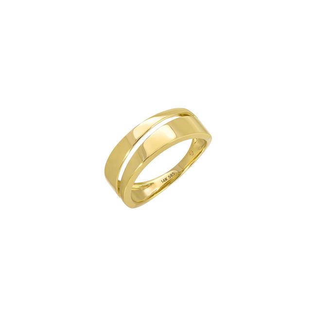 London Collection 14k Yellow Gold Bypass Wrap Ring
