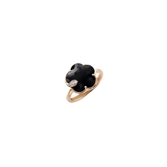 Pasquale Bruni Petit Joli 18k Rose Gold Onyx And Diamond Ring