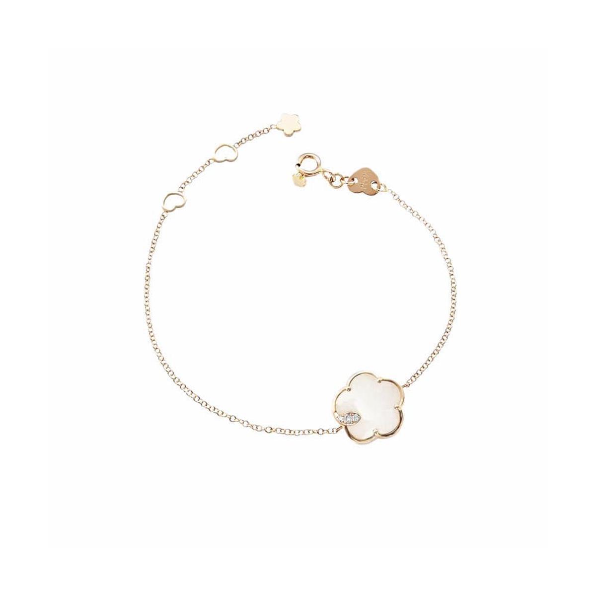Pasquale Bruni Petit Joli Rose Gold White Agate & Diamond Bracelet
