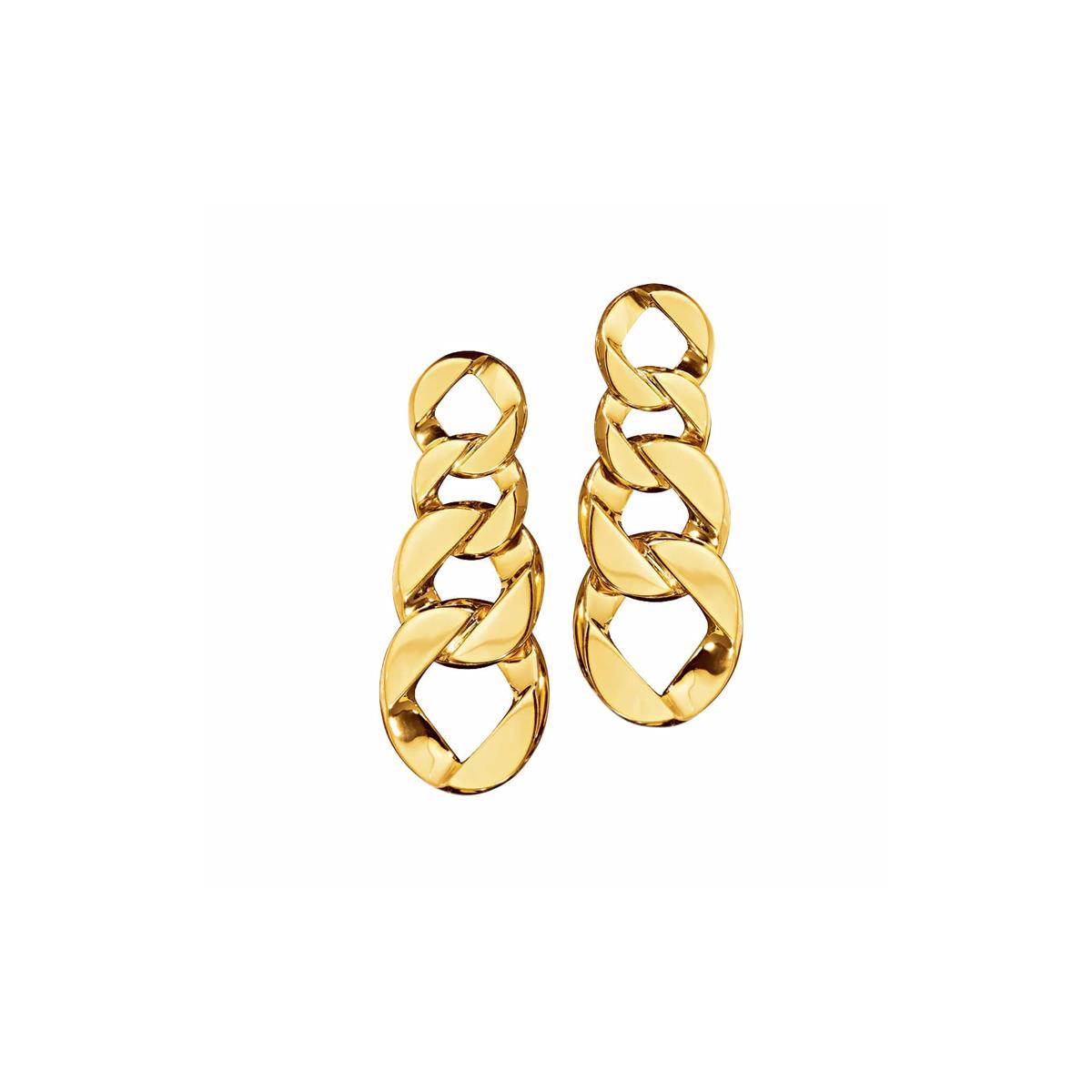 Verdura 18k Curb Link Earrings