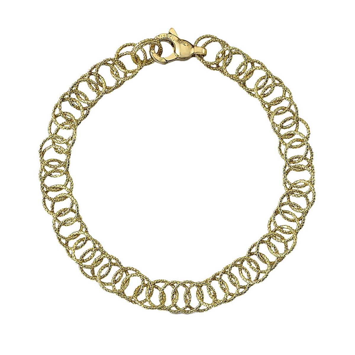 Buccellati Hawaii 18k Yellow Gold Tiny Circle Chain Bracelet