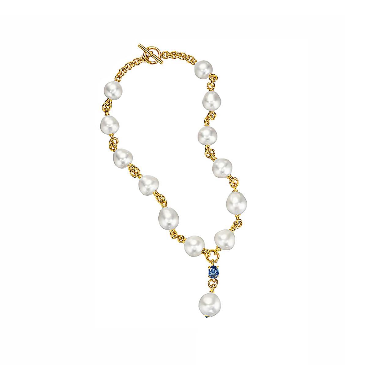 Verdura Byzantine 18k Pearl "Y" Necklace