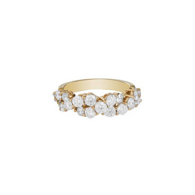 Leo Pizzo 18k Gold Diamond Twist Ring