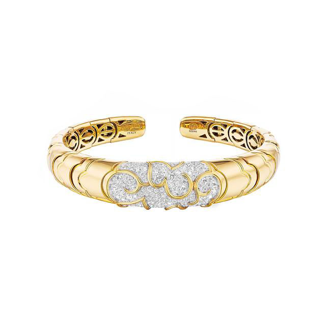 Marina B Onda 18k Yellow Diamond Bangle Bracelets