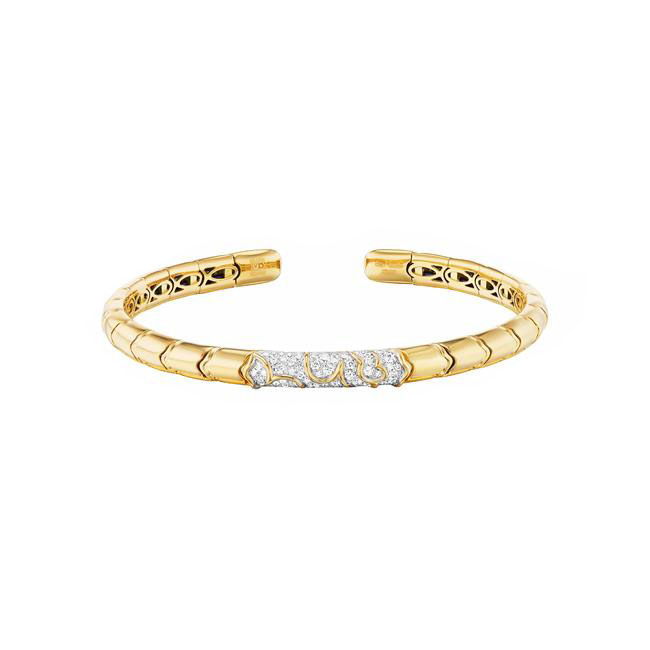 Marina B Ondine 18k Yellow Gold Slim Bangle Bracelet
