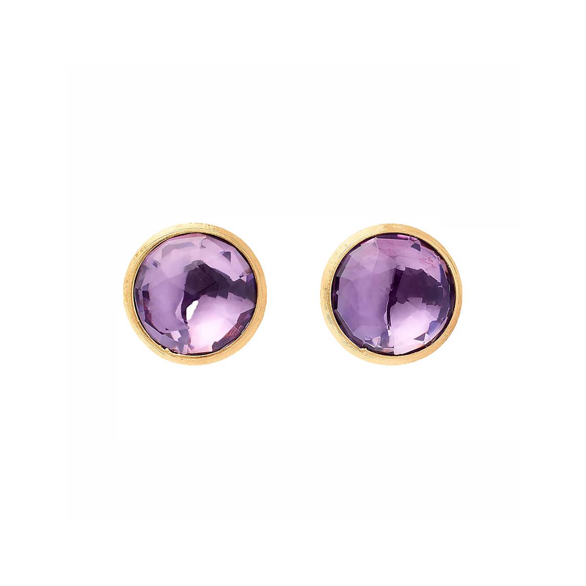 Marco Bicego Jaipur Color 18k Yellow Gold Amethyst Stud Earrings