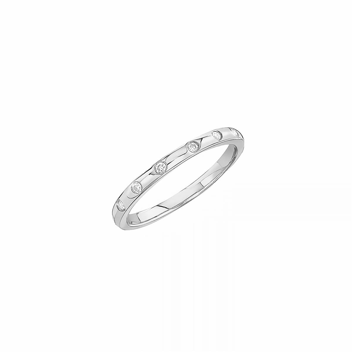 London Collection 14k Gold Diamond Stack Ring