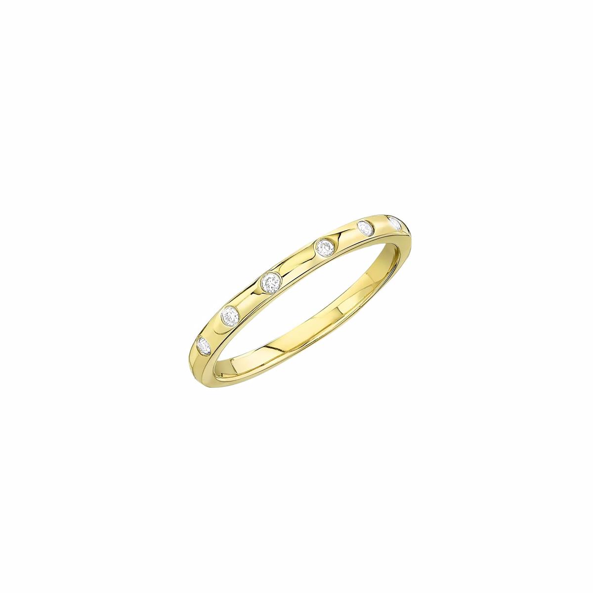 London Collection 14k Gold Diamond Stack Ring