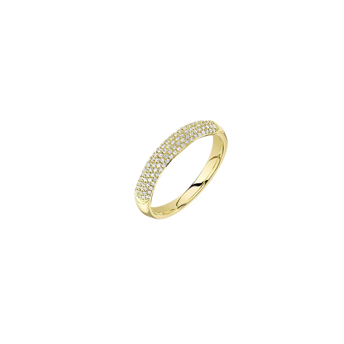 London Collection 14k Gold Pave Diamond Ring