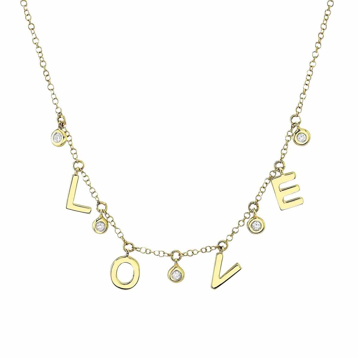 London Collection 14k Love Dangle Necklace
