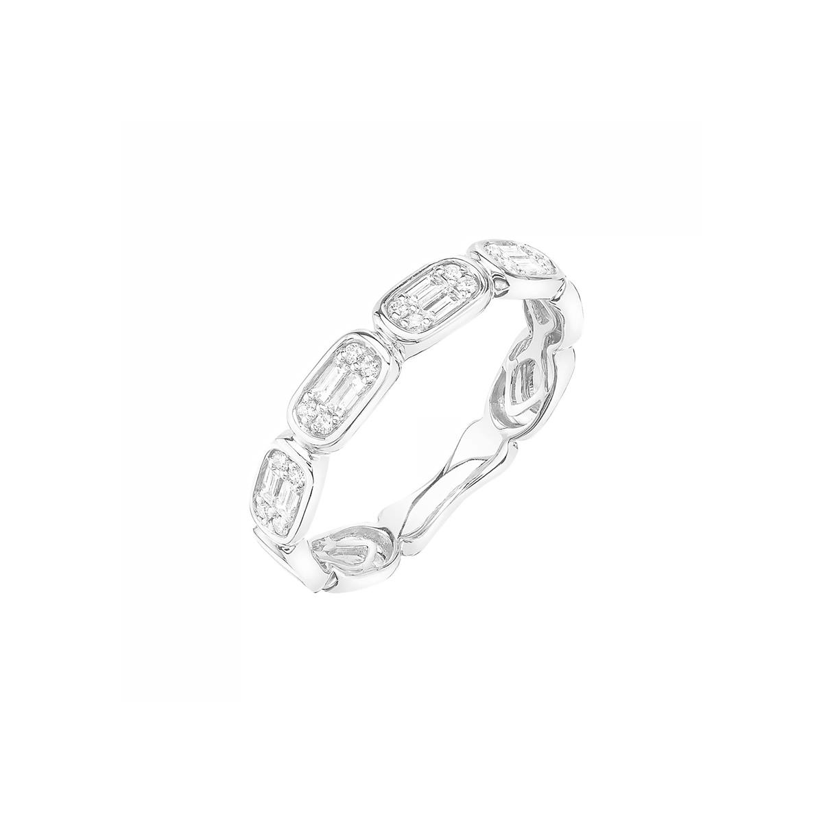 London Collection 14k Gold Mosaic Diamond Ring 