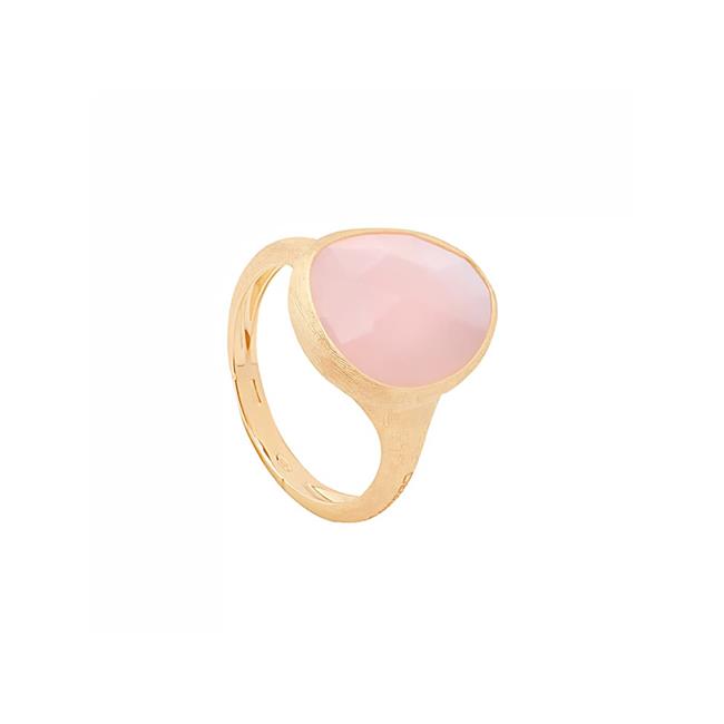 Marco Bicego Lunaria 18k Yellow Gold Pink Opal Ring