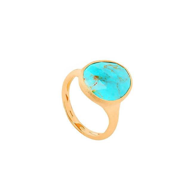 Marco Bicego Lunaria 18k Yellow Gold Turquoise Ring