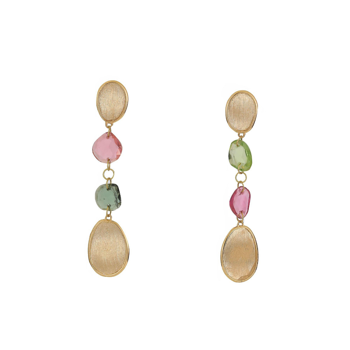 Marco Bicego Lunaria 18k Yellow Gold Tourmaline Earrings
