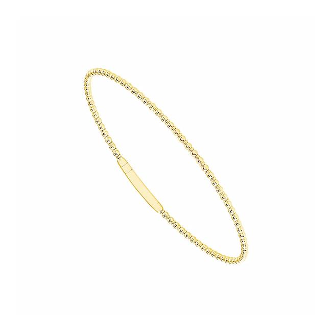 Flexie by London 14k Yellow Gold Slim Tracer Collection Bangle Bracelet