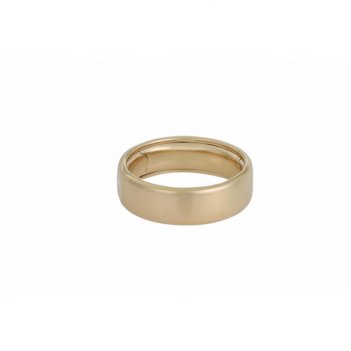 A.Jaffe Yellow Gold Polished Soft Domed Expandable Wedding Band