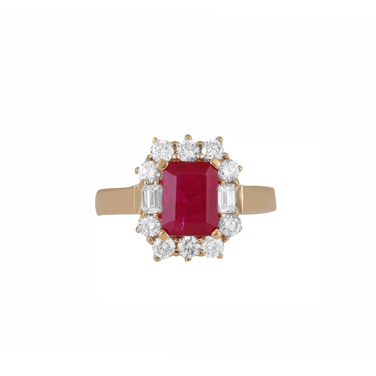 London Collection Yellow Gold Gemstone Halo Ring 