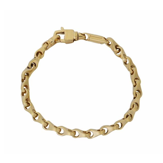 London Collection 18k Yellow Gold Figure 8 Link Bracelet 8.5"