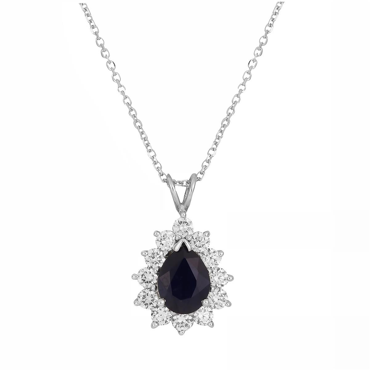 London Collection Gold Gemstone Pendant Necklace