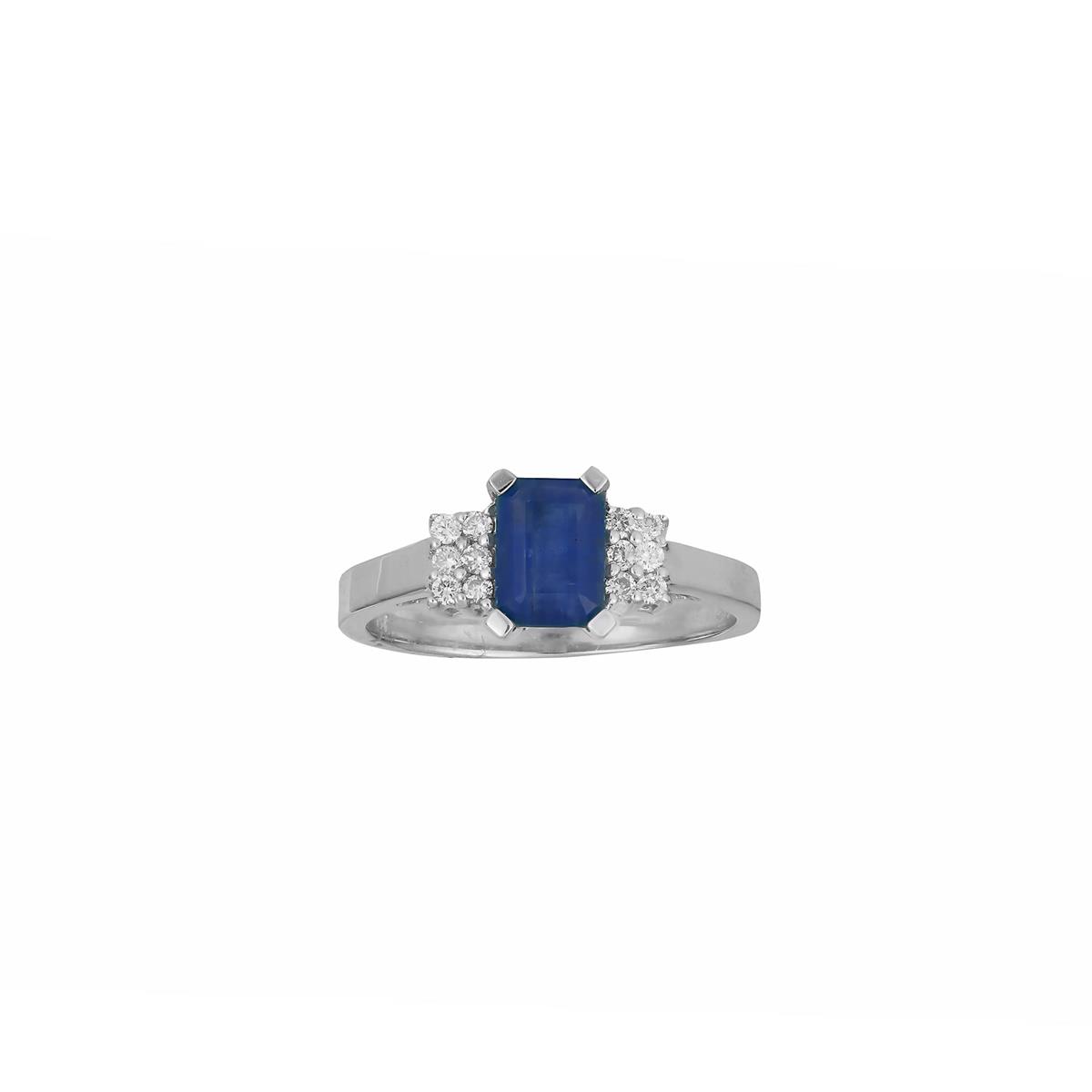 London Collection White Gold Gemstone Ring