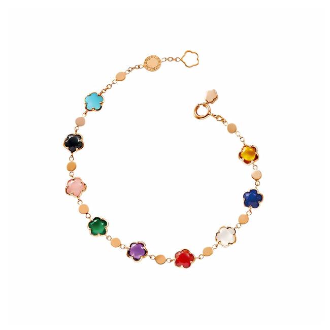 Pasquale Bruni Figlia Dei Fiori 18k Rose Gold Mixed Gemstone Bracelet