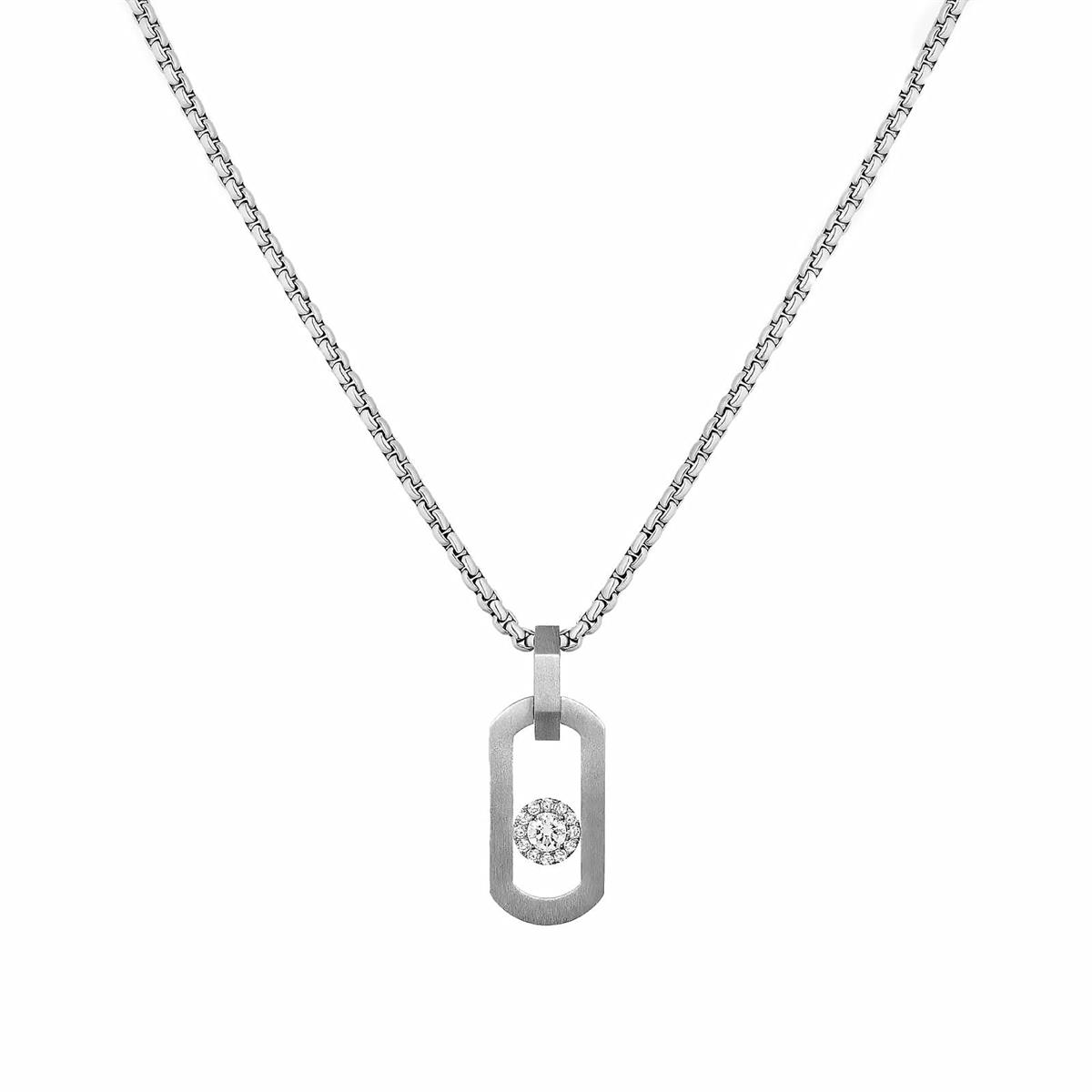 Messika So Move Natural Titanium Diamond Pendant Necklace
