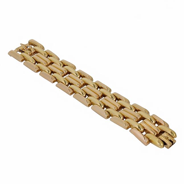 London Collection Vintage 18k Yellow Gold Square Link Bracelet