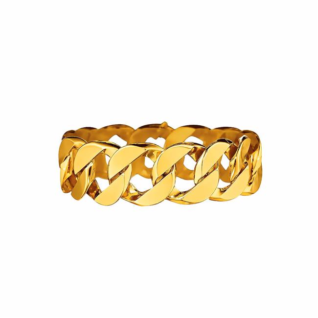Verdura 18k Yellow Gold Large Curb Link Bracelet