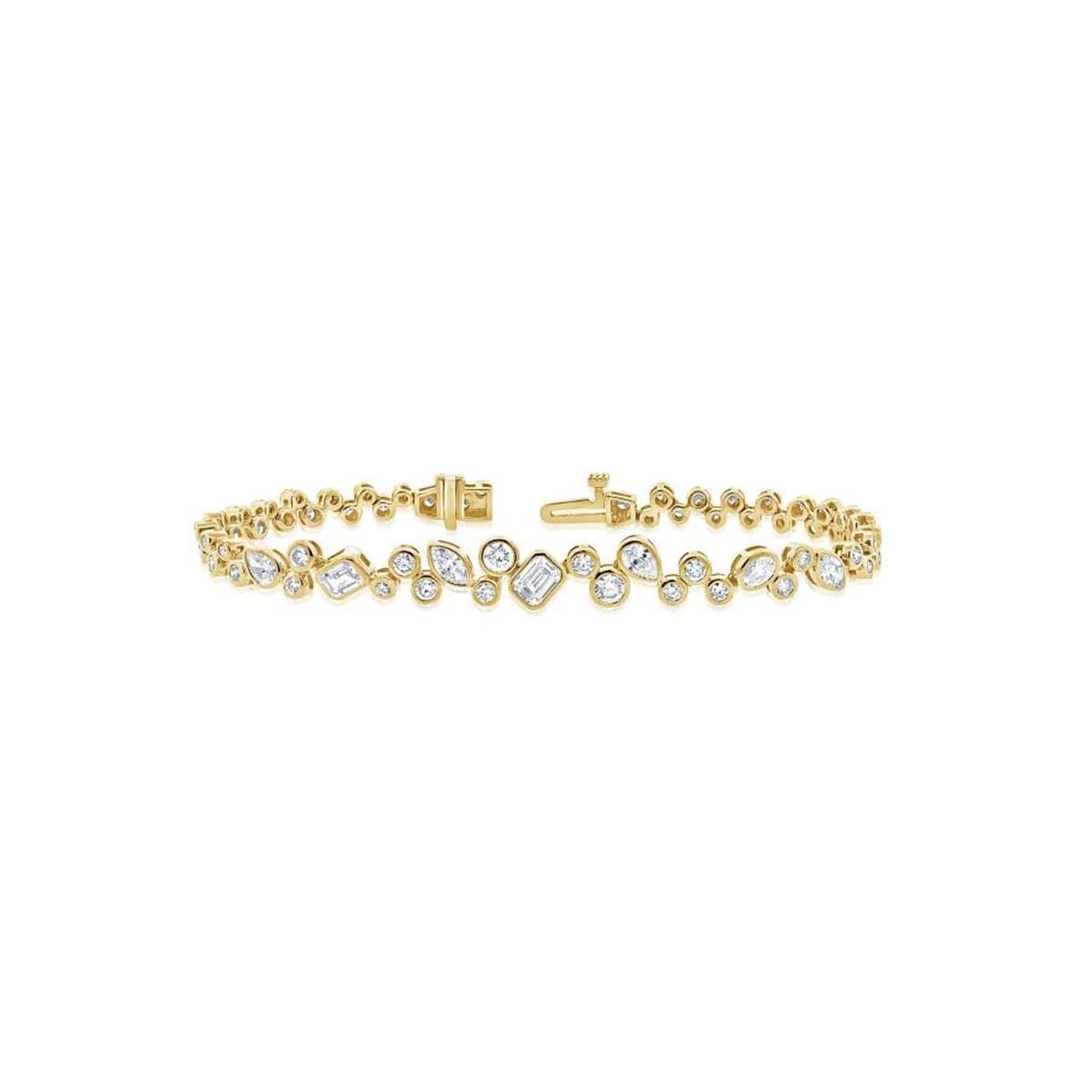 London Collection Yellow Gold Diamond Mixed Shape Bracelet