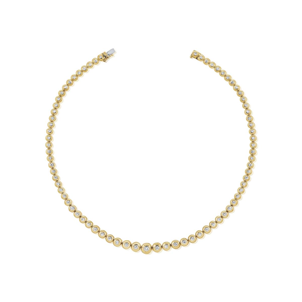 London Collection Yellow Gold Graduated Diamond Necklace