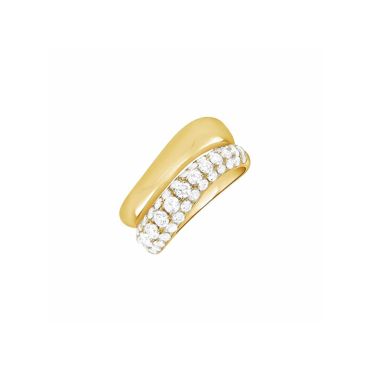 London Collection Gold Diamond Spiral Wrap Ring