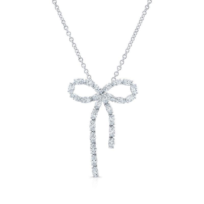 London Collection 18k Diamond Bow Necklace