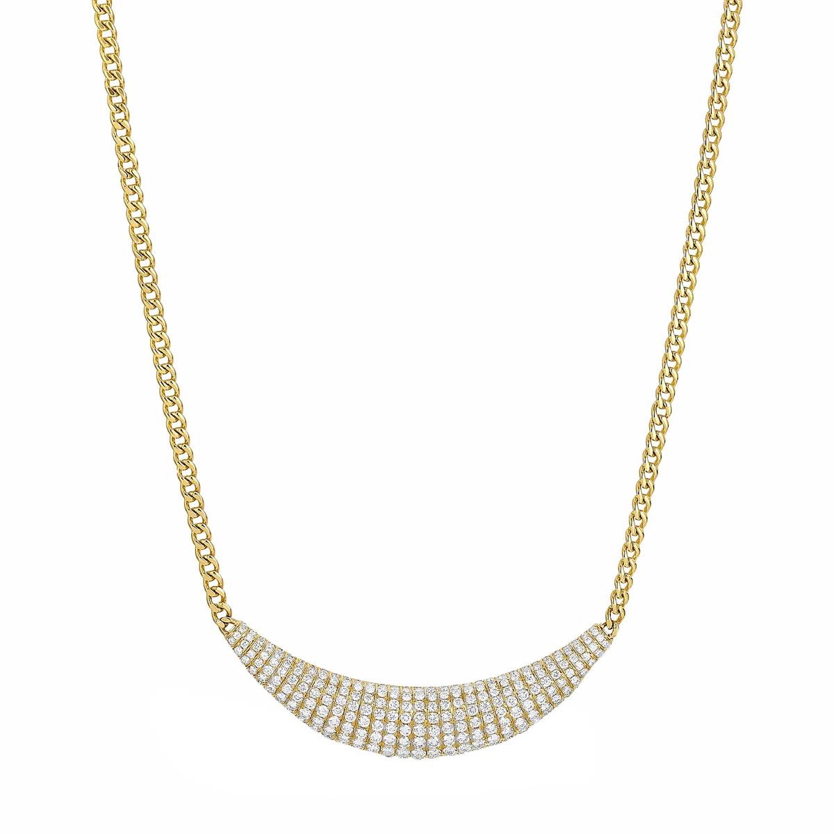 Anita Ko 18k Yellow Gold Diamond Cuban Link Necklace 