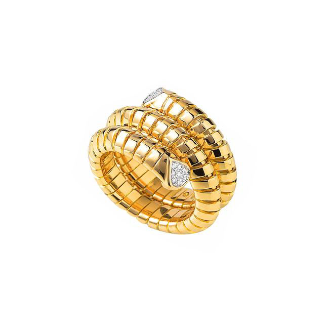 Marina B Trisola 18k Yellow Gold Diamond Wrap Ring