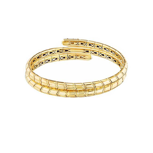 Marina B Ondine 18k Yellow Gold Diamond Triple Bangle