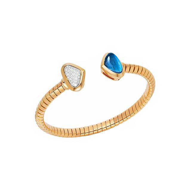 Marina B Trisolina Castagna 18k Yellow Gold Gemstone And Diamond Cuff