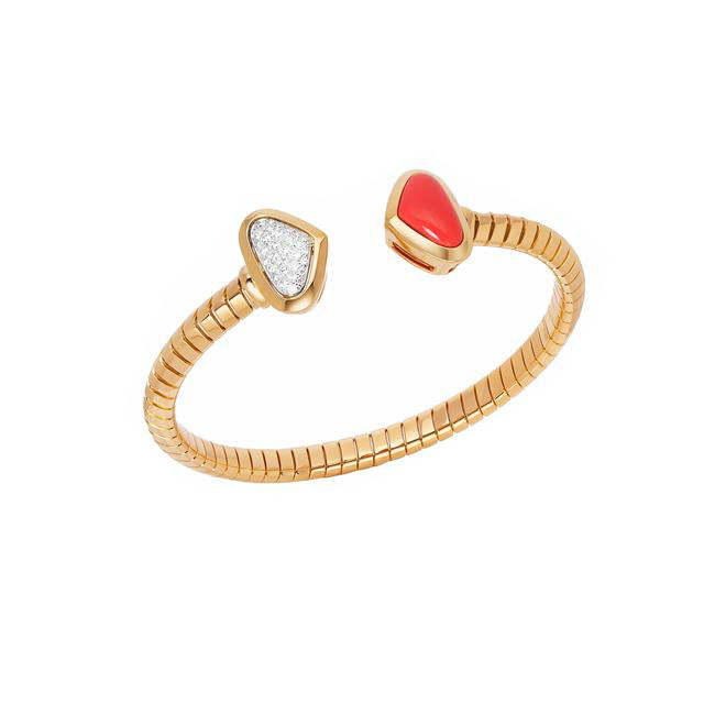 Marina B Trisolina Castagna 18k Yellow Gold Gemstone And Diamond Cuff