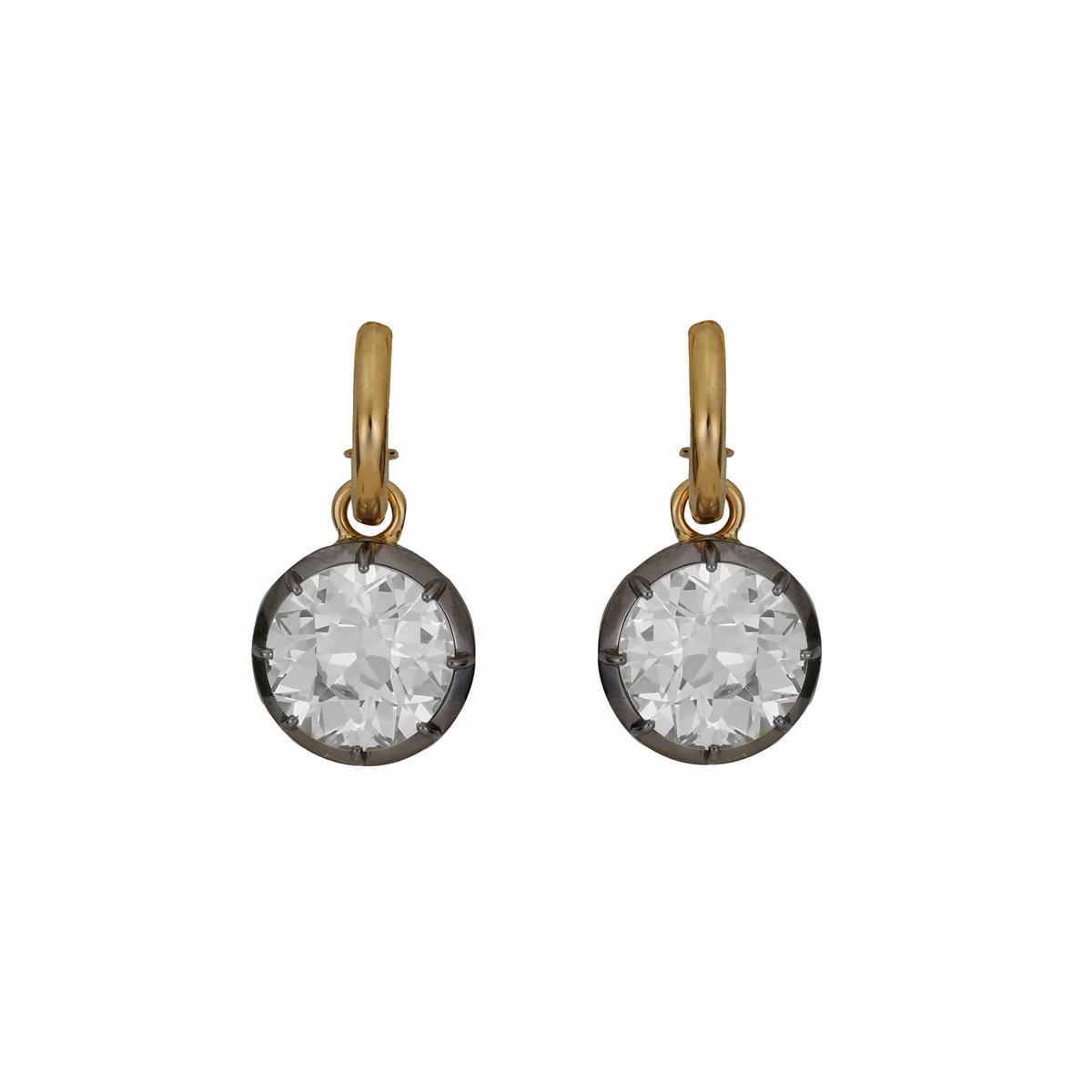 London Collection 18k Yellow Gold Diamond Drop Earrings