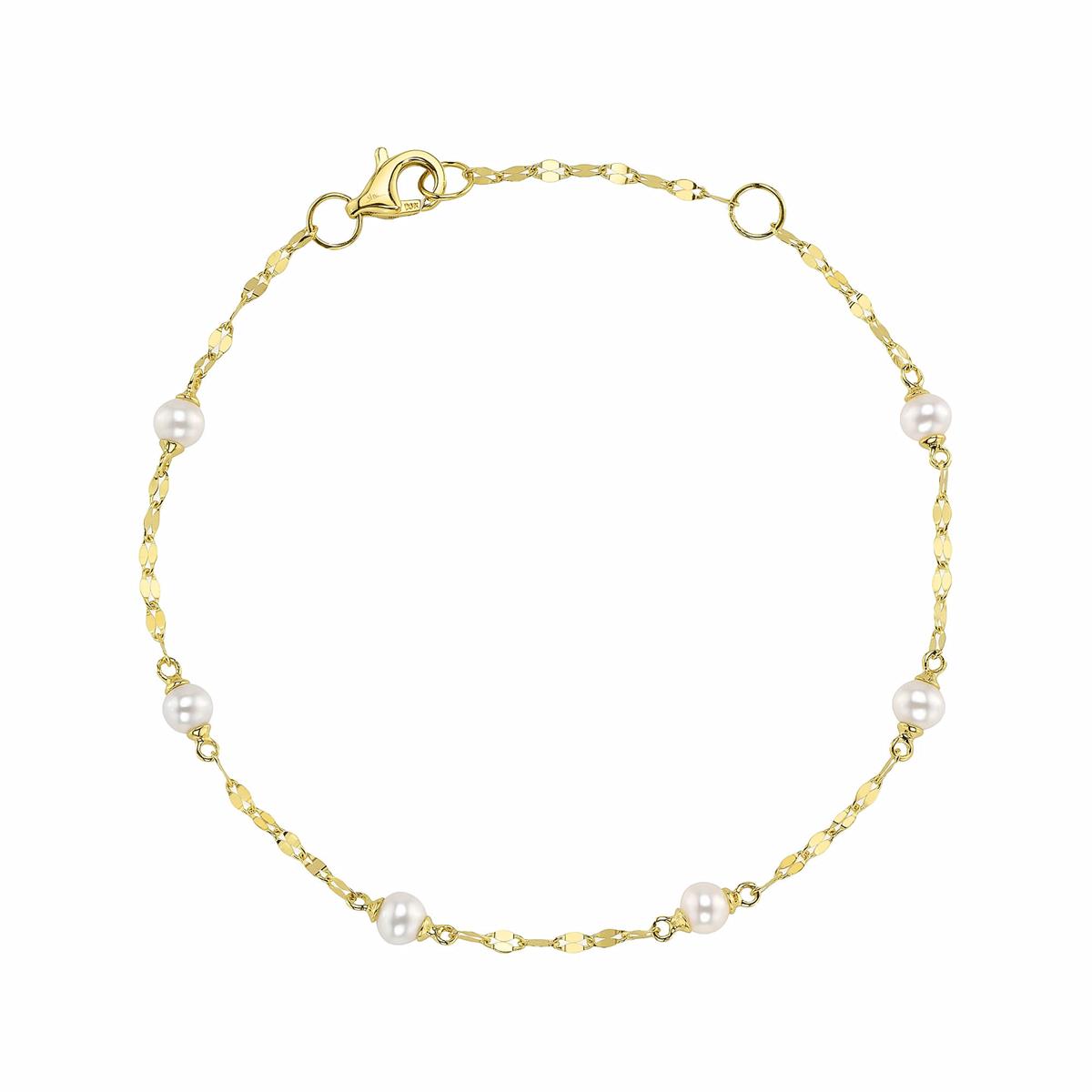 London Collection 14k Cultured Pearl Bracelet