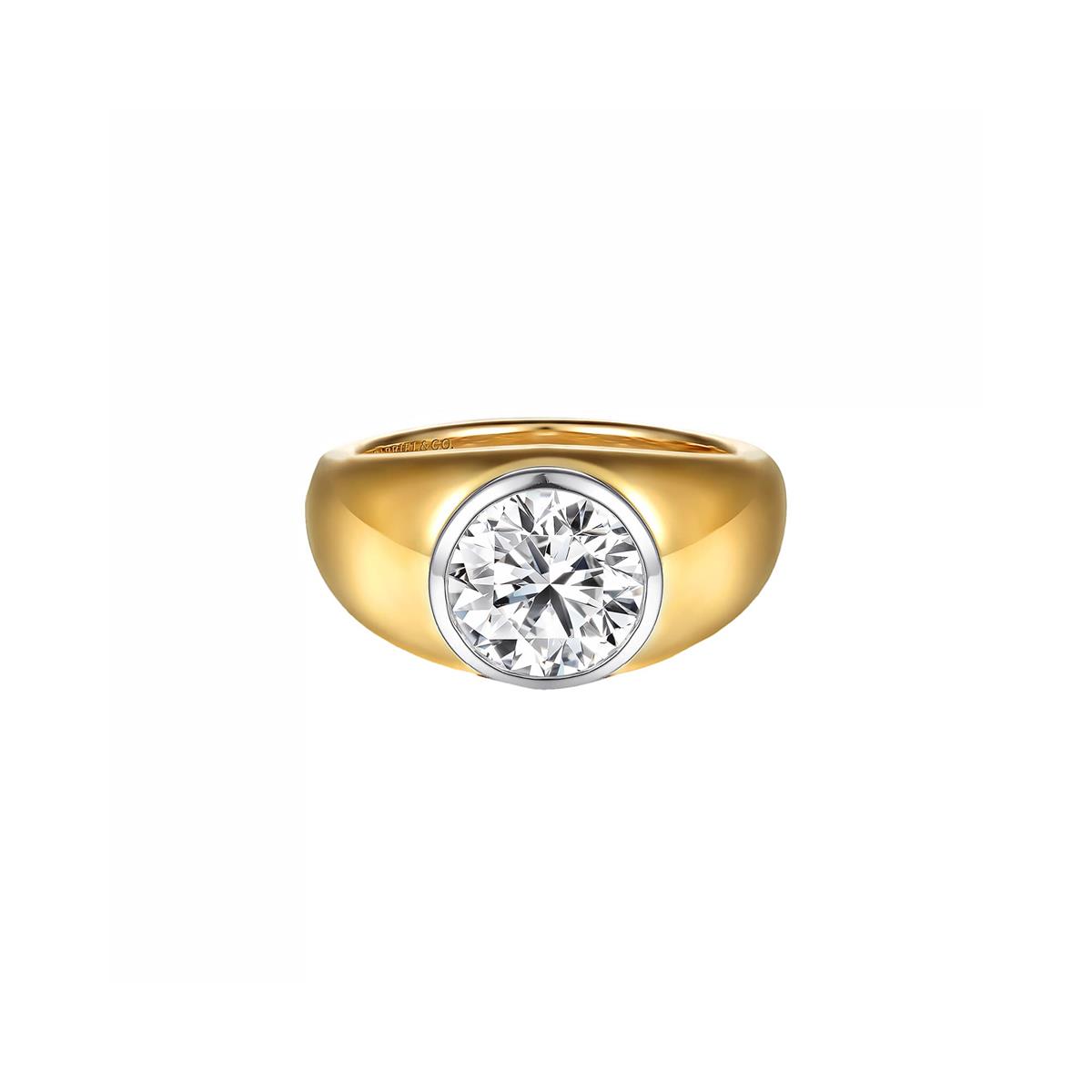 Gabriel & Co Bridal Caya Two Tone Diamond Engagement Ring